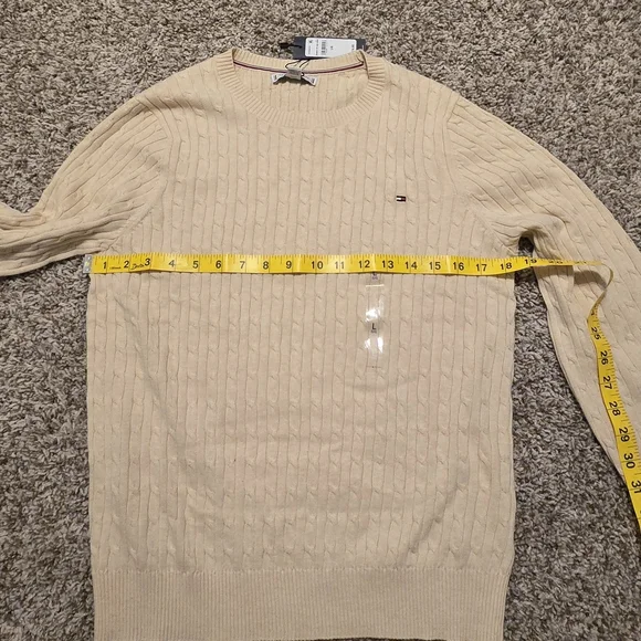 Tommy Hilfiger Beige Cable Knit Sweater - Picture 6 of 10